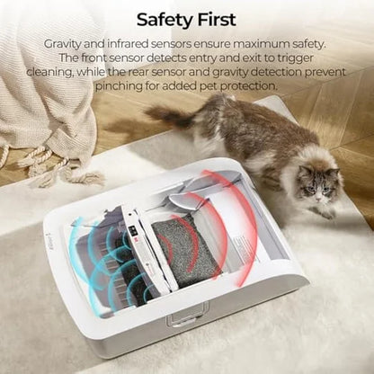 Open-Top Automatic Cat Litter Box