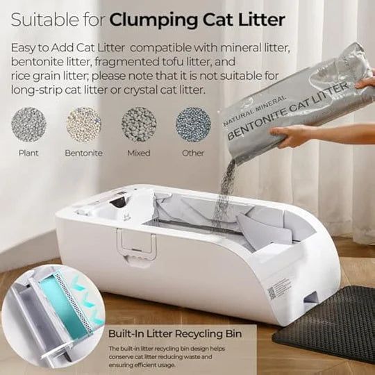 Open-Top Automatic Cat Litter Box