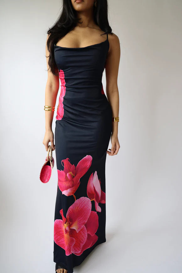 Orchid Bloom Slip Dress