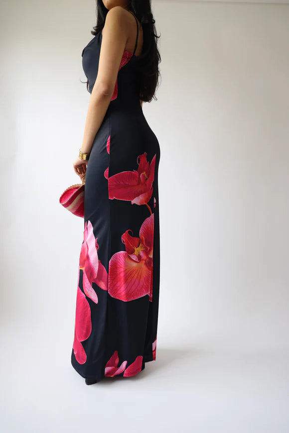 Orchid Bloom Slip Dress