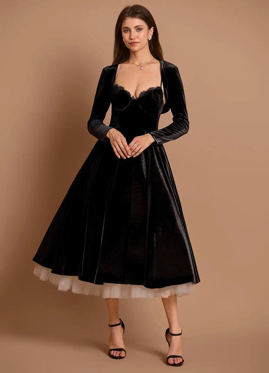 Gracyn Black Two Piece Dress